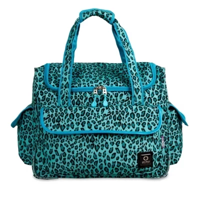 Сумка на колесах JWorld Donna 34,5 л, мятный леопард
