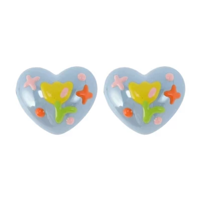 Украшения для шнурков Unique Bargains Heart Tulip, синие