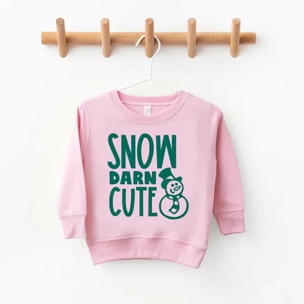 Детский свитшот The Juniper Shop Snow Darn Cute, розовый