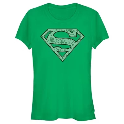Женская футболка DC Comics Superman Shamrock, зеленая