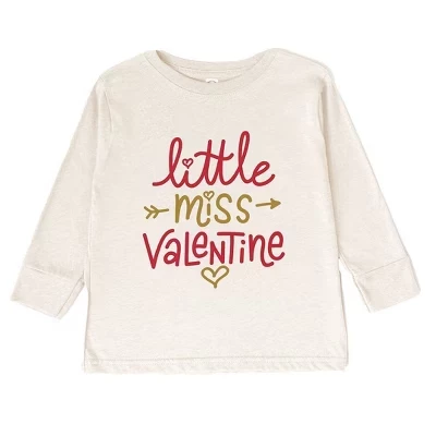 Футболка с длинным рукавом для малышей Little Miss Valentine натуральная