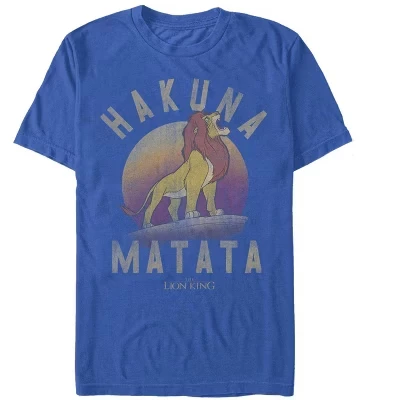Мужская футболка Simba Hakuna Matata с изображением Короля Льва