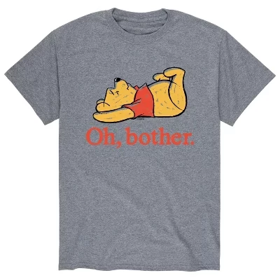 Мужская футболка с коротким рукавом и рисунком oh bother sketch- athletic heather