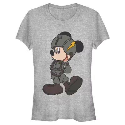 Женская футболка Mickey & Friends Jet Pilot Mickey для юниоров, спортивная серая
