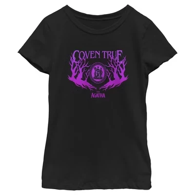 Футболка для девочек : Agatha All Along Coven True, черная