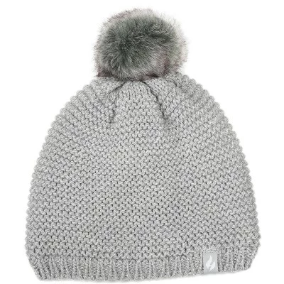 Женская вязаная шапка Paris Purl Stitch с помпоном