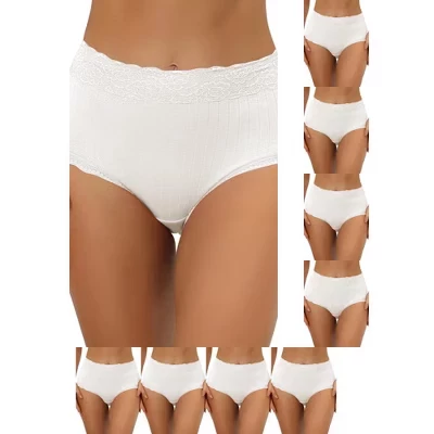 Женские трусы Inspire Chic высокие с утяжкой, белые, 9шт