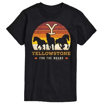 Мужская футболка с коротким рукавом и рисунком Wild Horses, черная