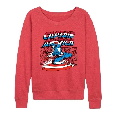 Женский лонгслив Marvel Captain America Burst, красный