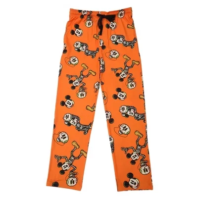 Мужские пижамные штаны disney mickey skeleton, оранжевые