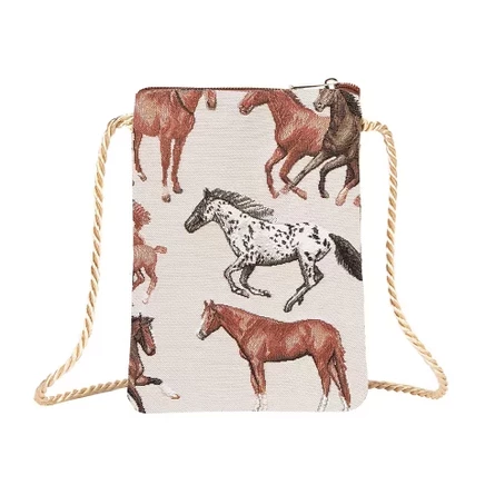 Сумка через плечо Signare USA Running Horse, коричневая