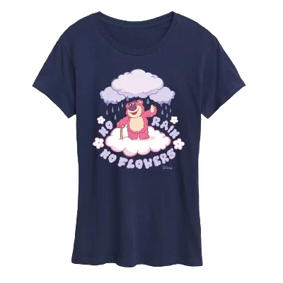 Женская футболка Lotso No Rain No Flowers с коротким рукавом и графическим рисунком
