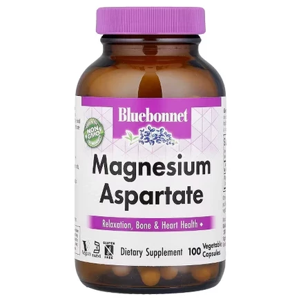Капсулы Bluebonnet Magnesium Aspartate, 200 мг, 100 шт.