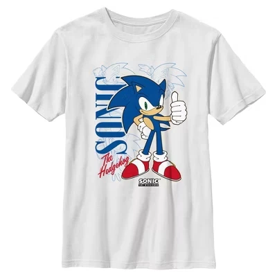 Мальчиковая футболка Sonic the Hedgehog Thumbs Up, белая