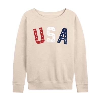 Женский лонгслив Instant Message USA Stars, бежевый