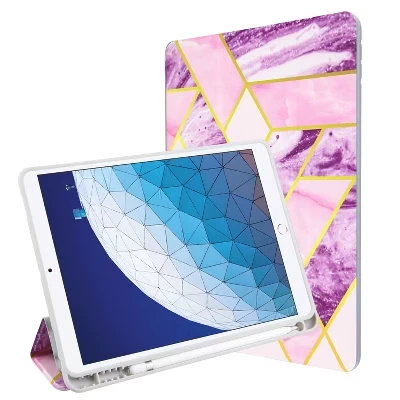 Чехол Mybat Slim Fit MyJacket для iPad 10,5″ с тройной подставкой, фиолетово-розовый