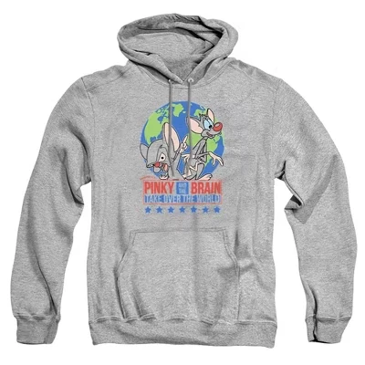 Толстовка с капюшоном для взрослых от Pinky And The Brain Campaign athletic heather