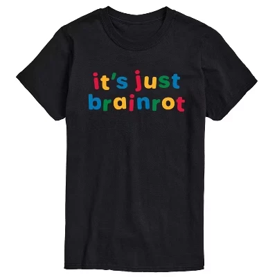 Men's -  - Just Brainrot Short Sleeve Graphic T-Shirt black
