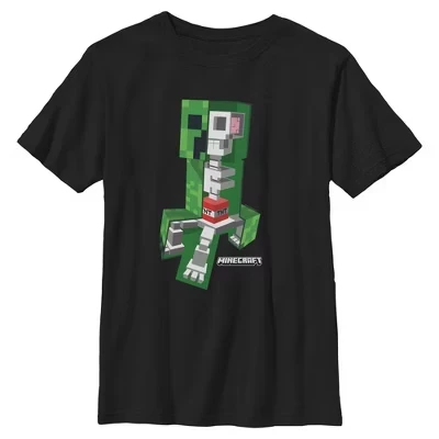 Футболка для мальчиков Creeper Skeleton Dynamite Full Shot черная