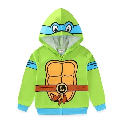 Толстовка с капюшоном Nickelodeon Tmnt Leonardo Boys на молнии для малышей и больших детей синего цвета