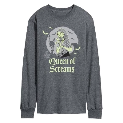 Мужская футболка Hallo Queen с длинным рукавом и графическим рисунком heather charcoal