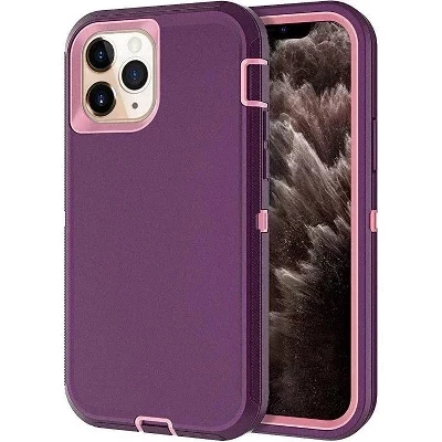 Чехол, совместимый с iPhone 11 Pro - Трехслойная сверхпрочная защита фиолетового цвета