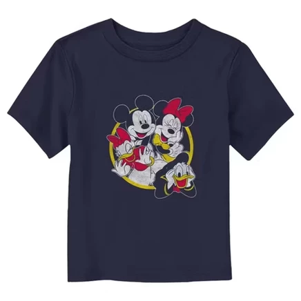 Детская футболка Mickey Mouse & Friends с принтом, темно-синяя