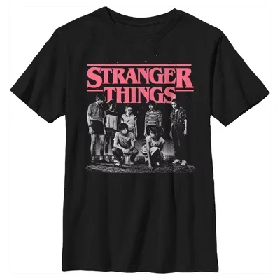 Футболка для мальчиков Stranger Things Title Logo, черная