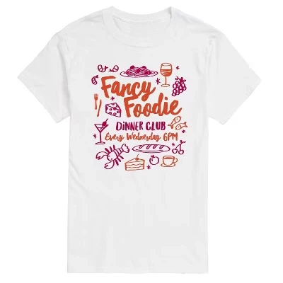Мужская модная футболка Foodie с коротким рукавом и рисунком белого цвета