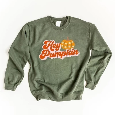 Женская толстовка с рисунком Hey Pumpkin Тыква в стиле милитари