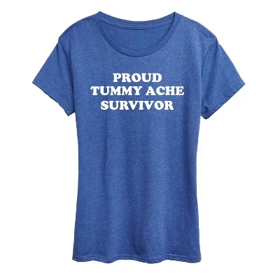 Женская футболка Instant Message Tummy Ache, королевский синий