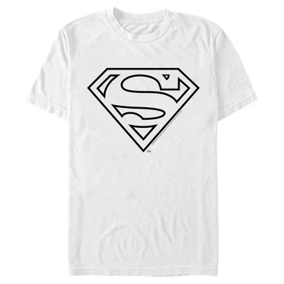 Мужская гладкая футболка с логотипом Superman белого цвета