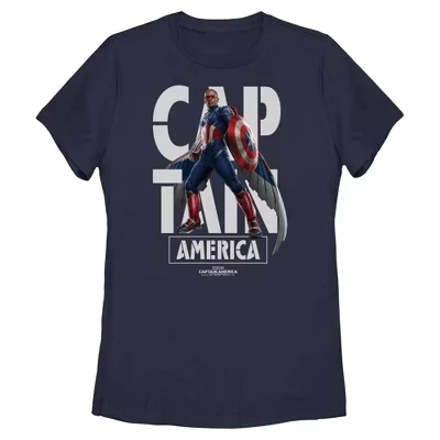 Женская футболка Marvel Captain America, синяя