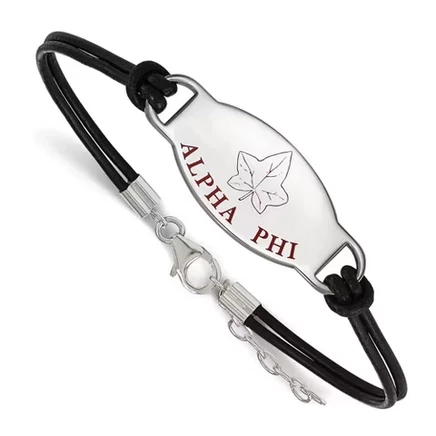 Браслет Black Bow Jewelry Co. Alpha Phi из серебра, 18 см