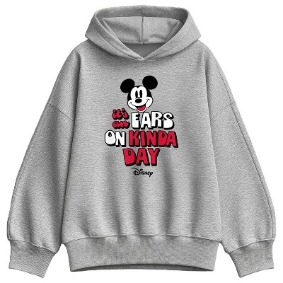 Женское худи Disney Ears on Kinda Day, серый меланж