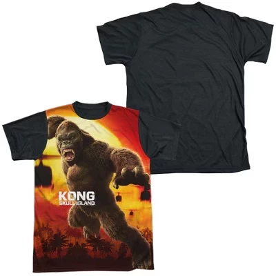 Мужская футболка Kong Skull Island Kong Attacks с коротким рукавом для костюмированной вечеринки белого цвета