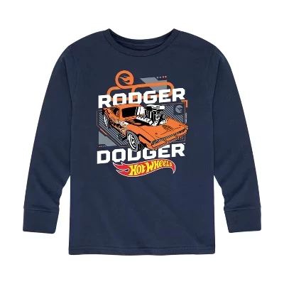 Футболка с длинным рукавом Rodger Dodger Orange Mustang с рисунком синего цвета