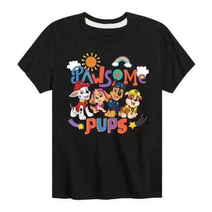Футболка для мальчиков Paw Patrol Pawsome Pups, черная