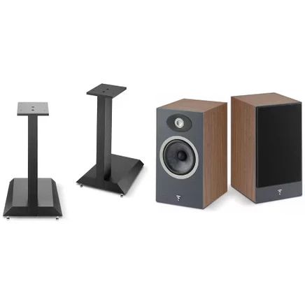 Полочные колонки Focal Theva N1 с подставками, темное дерево