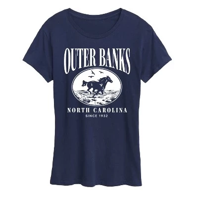 Женская футболка с коротким рукавом Outer Banks Running Horse с графическим рисунком