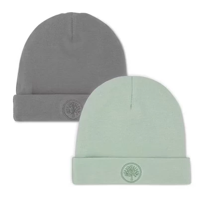 Шапочки для новорожденных Parker Baby Co., 2 шт., шалфей/пепельный