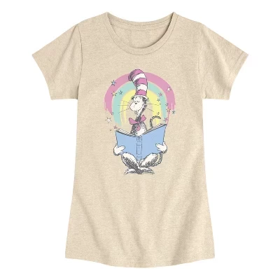 Детская футболка The Cat in the Hat «Cat Reading», берёзовая
