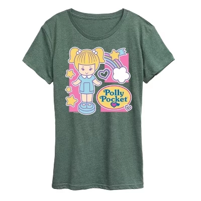 Женская футболка с коротким рукавом в стиле ретро Polly Doll в стиле Блонд с графическим рисунком heather juniper