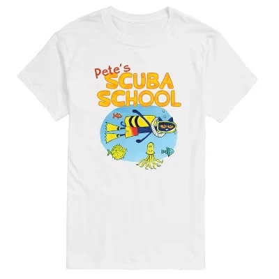 Мужская футболка Pete's Scuba School с коротким рукавом и рисунком, белая