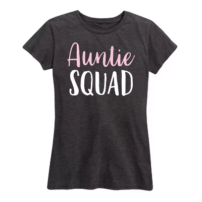 Женская футболка Instant Message Auntie Squad с принтом, антрацитовая
