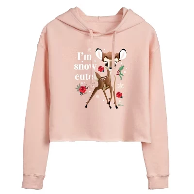 Женское худи Disney Snow Cute, укороченное, синее