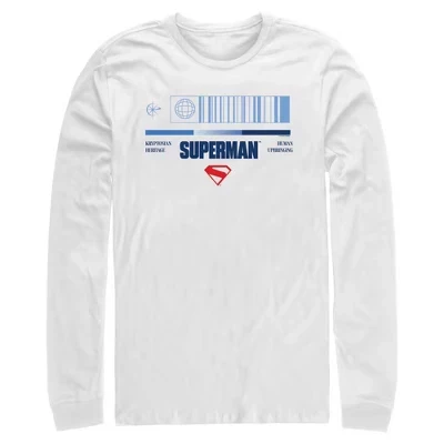 Мужская рубашка с длинным рукавом Superman Human Education белого цвета