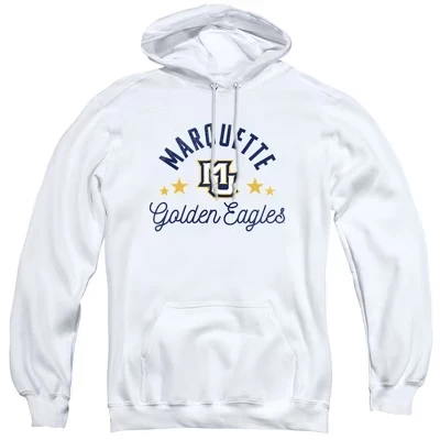 Официальная толстовка с капюшоном для взрослых Golden Eagles от Университета Маркетт, белая