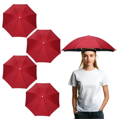 Унисекс шляпа unique bargains зонтик водонепроницаемая, красная