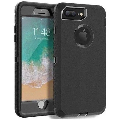Чехол, совместимый с iPhone 8 Plus / 7 Plus - Трехслойная сверхпрочная защита черного цвета